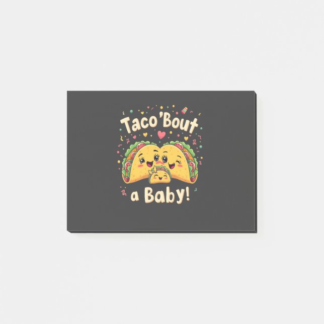 Taco "Bout a Baby Gravid Tao Cinco De Mayo Post-it Block (Framsida)