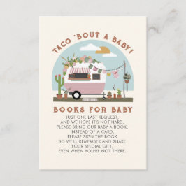 Taco Bout A Baby Shower Bok Request Rosa Tilläggskort