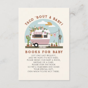 Taco Bout A Baby Shower Bok Request Rosa Tilläggskort