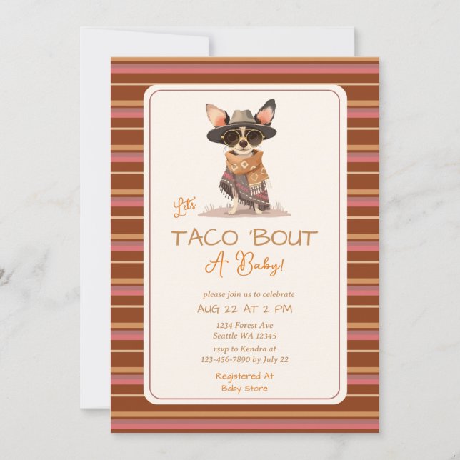 Taco Bout A Baby Shower Fiesta Inbjudningar (Framsida)
