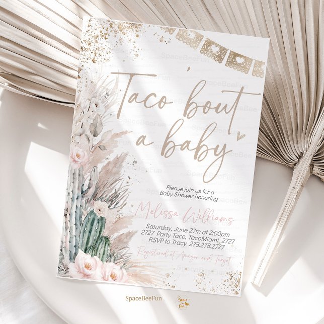 Taco Bout a Baby Shower Inbjudan Boho Girl (Taco Bout A Baby Shower Invitation Boho Girl Fiesta Baby Shower Invite, Cactus Taco Baby Shower
)