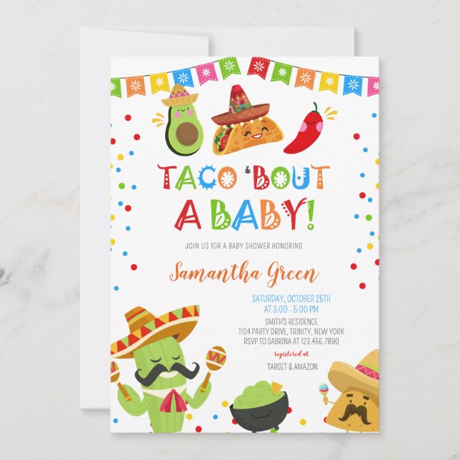 Taco Bout a Baby Shower Inbjudningar (Framsida)