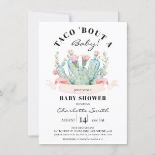 Taco Bout A baby Succuls Cactus Baby Shower Inbjudningar