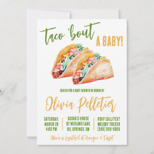 Taco "Bout a Baby! Tacos ThBäste Baby Shower Inbjudningar