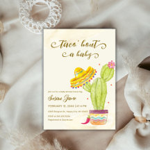 Taco 'Bout A Baby Watercolor Cactus Baby Shower
