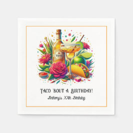 ”Taco ’Bout a Birthday” Tequilafest och Margaritat Pappersservett