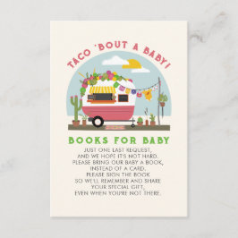Taco Bout A Flicka Baby Shower Bok-begäran Tilläggskort