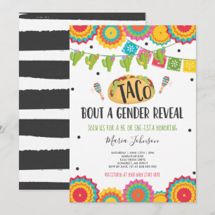 Taco "Bout a Gender reveal Fiesta he eller Hon-Est Inbjudningar