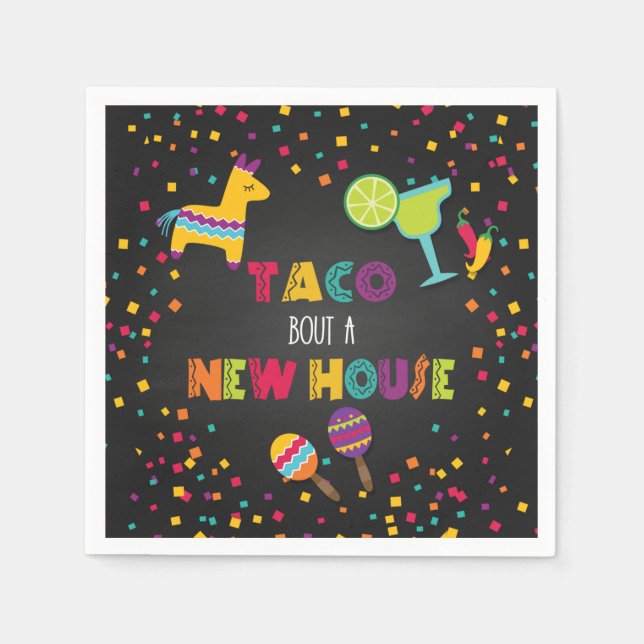 Taco Bout a New House Napkin Pappersservett (Framsidan)