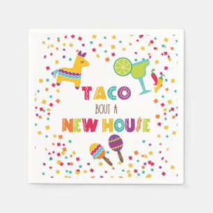 Taco Bout a New House Napkin - White Pappersservett