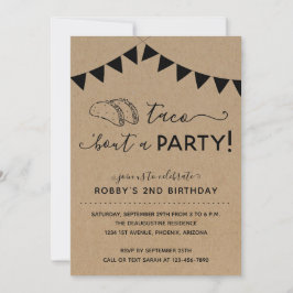 Taco "Bout a Party Birthday bjudande in Inbjudningar