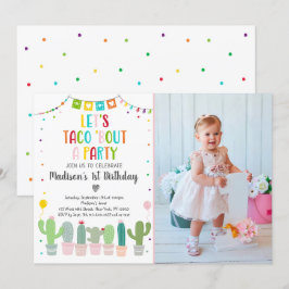 Taco Bout A Party Cactus Fiesta Birthday Inbjudningar