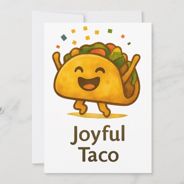 Taco 'Bout a Party Cute Fiesta Birthday Invitation Inbjudningar (Framsida)