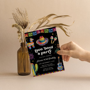 Taco Bout a Party Fiesta Birthday-inbjudan Inbjudningar