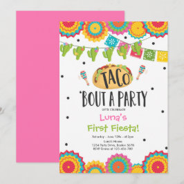 Taco 'Bout a Party Girl First Fiesta Birthday Inbjudningar