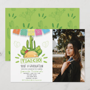 Taco "Bout A Studenten Fiesta Studenten Photo Inbjudningar
