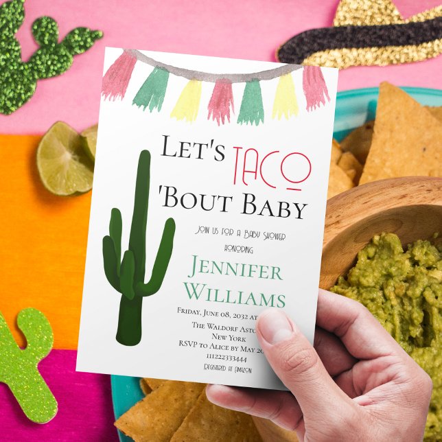 Taco Bout Baby Mexican Cactus Fiesta Baby Shower Inbjudningar (Skapare uppladdad)