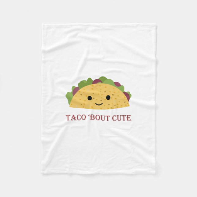 Taco Bout Cute Kawaii Taco Fleecefilt (Framsidan)