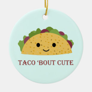 Taco Bout Cute Kawaii Taco Julgransprydnad Keramik
