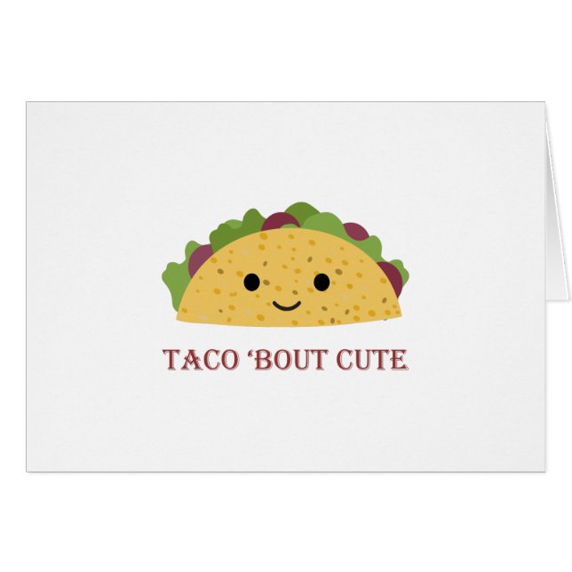 Taco Bout Cute Kawaii Taco OBS Kort (Framsidan Horizontal)