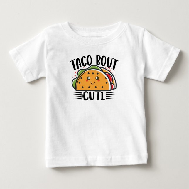 Taco Bout Cute Kids Småbarn Tacos Älskare T Shirt (Framsida)