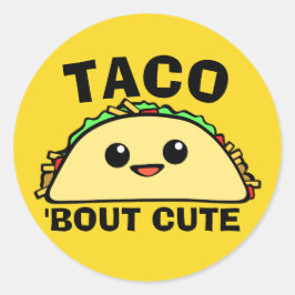 Taco Bout Cute Runt Klistermärke