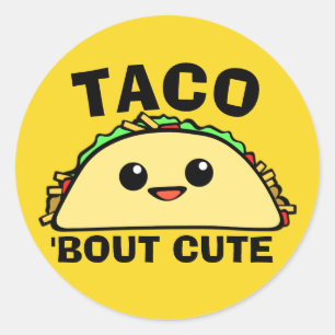 Taco Bout Cute Runt Klistermärke