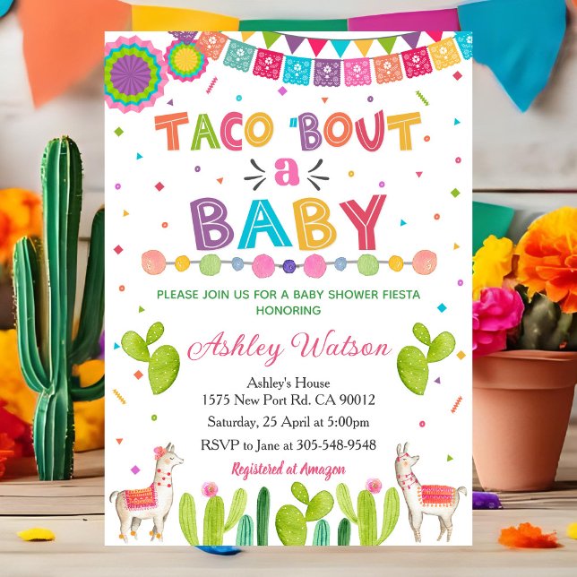 Taco 'Bout en Baby Shower Inbjudan Fiesta Inbjudan (Skapare uppladdad)