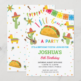Taco 'Bout en fest firande Födelsedag Birthday Inbjudningar