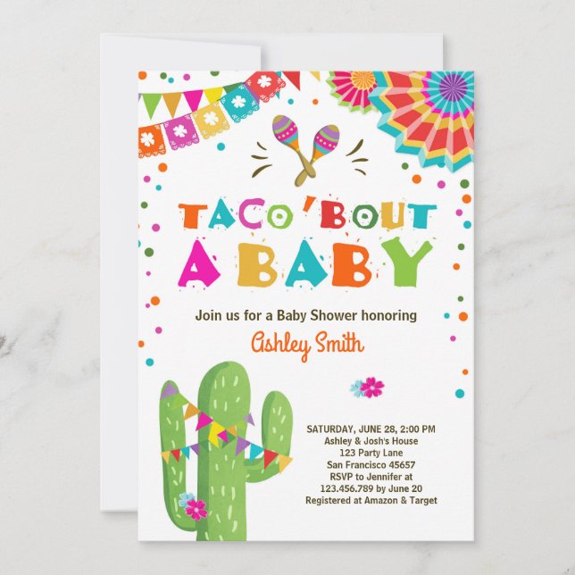 Taco Bout, en inbjudan till en babydusch i Baby Fi (Framsida)