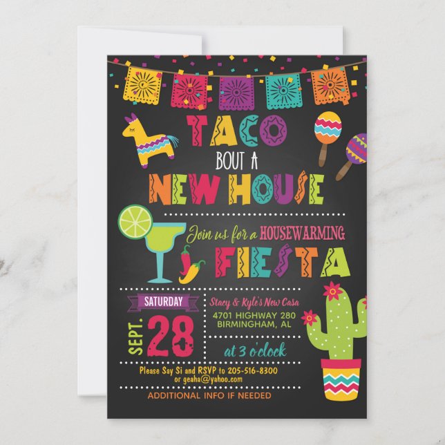 Taco Bout en ny inbjudan till husuppvärmning (Framsida)