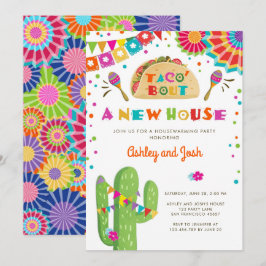Taco Bout ett nytt hus Fiesta Houseuppvärmning Par Inbjudningar