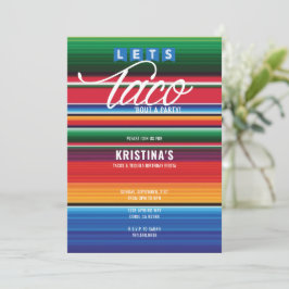 Taco Bout ett Party-tema Färgfullt mexikanskt fies Inbjudningar