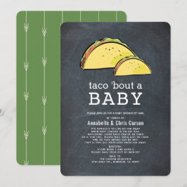 Taco Bout Fiesta Chalkboard Baby Shower by Mail Inbjudningar