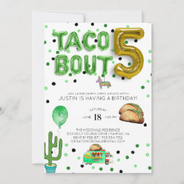 Taco Bout Five | Femårs födelsedagsinbjudan Inbjudningar