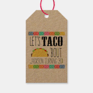 Taco "Bout Födelsedagsfest Presentetikett