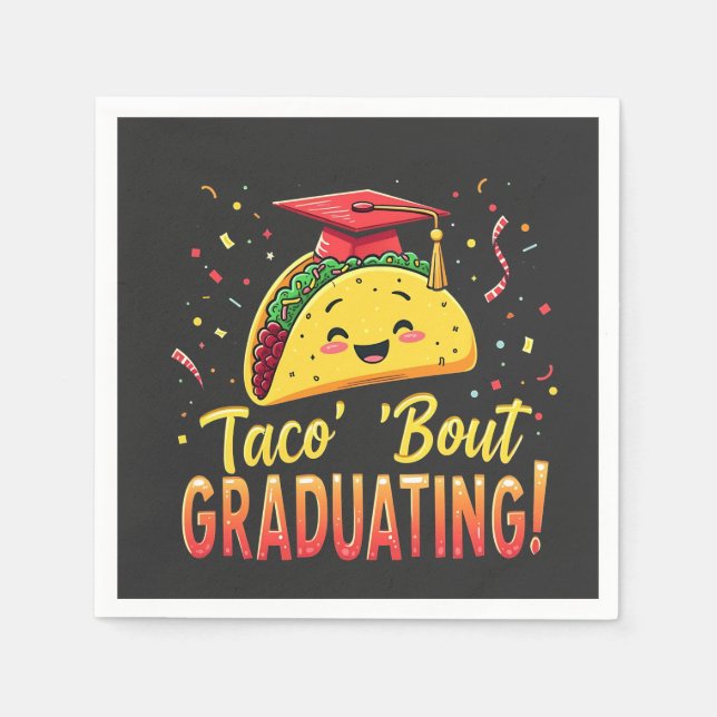 Taco 'Bout Graduating Studenten Cinco De Mayo Pappersservett (Framsidan)