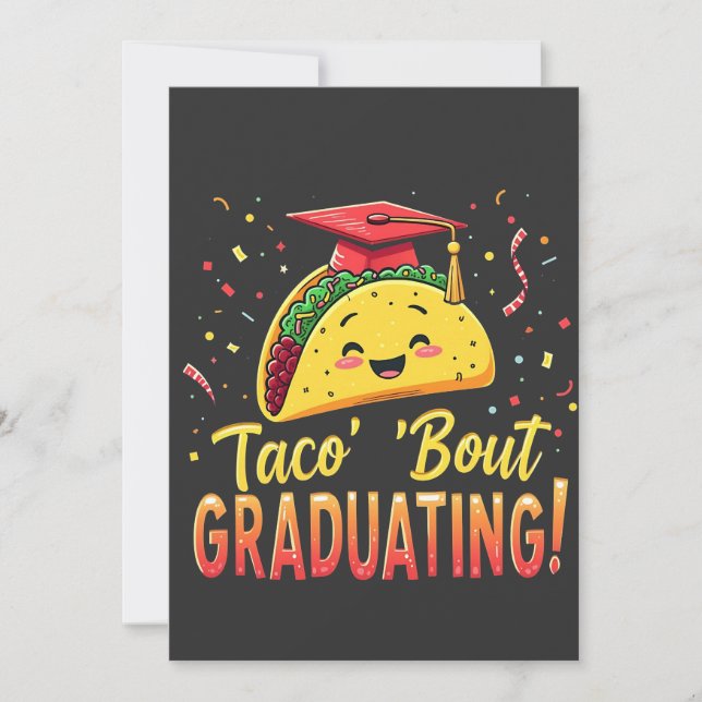 Taco 'Bout Graduating Studenten Cinco De Mayo Tack Kort (Framsida)