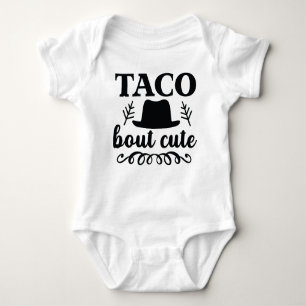 "taco bout gullig", lustig baby-kroppsdräkt t shirt
