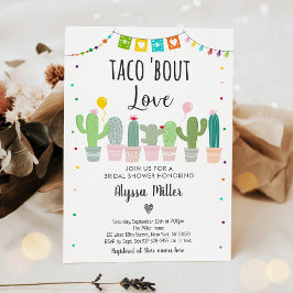 Taco Bout Kärlek Fiesta Cactus Möhippa Inbjudningar