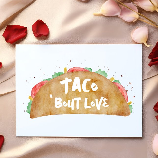 Taco 'Bout Kärlek Fiesta Theme Valentindagen Kort (Skapare uppladdad)