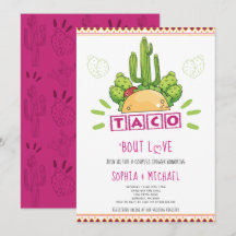 Taco "Bout Kärlek Par Förlovning Fiesta Rosa