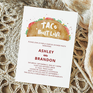 Taco "Bout Kärlek Par Möhippa Fiesta Inbjudningar