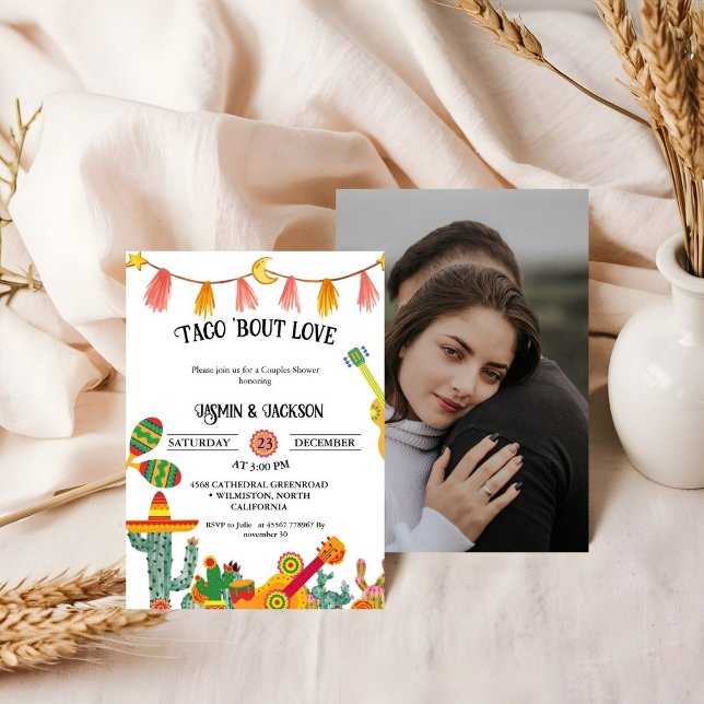 Taco 'Bout Kärlek Par Shower Cactus Inbjudningar (Skapare uppladdad)