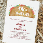 Taco 'Bout Kärlek Par Shower Fiesta bjudan Vykort<br><div class="desc">Taco "Bout Kärlek inbjuder till en roligt,  en möhippa för ett tema. Du kan anpassa texten så att den passar din händelse.</div>