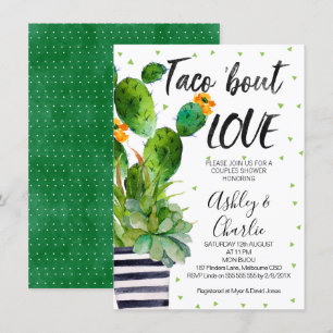 Taco Bout Kärlek Par Shower-inbjudan Inbjudningar