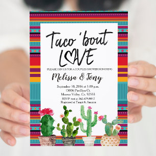 Taco Bout Kärlek Par Shower-inbjudan Inbjudningar