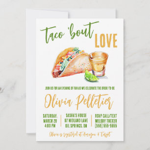 Taco "Bout Kärlek! Tacos och Tequila Möhippa Inbjudningar