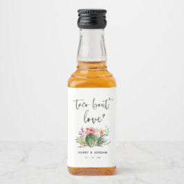 Taco Bout Kärlek Watercolor Cactus Succulent Fiest Spritflaskor Etikett