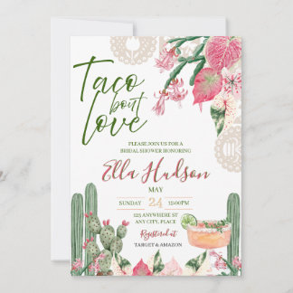 Taco Bout Love Bröllopsdusch Inbjudan